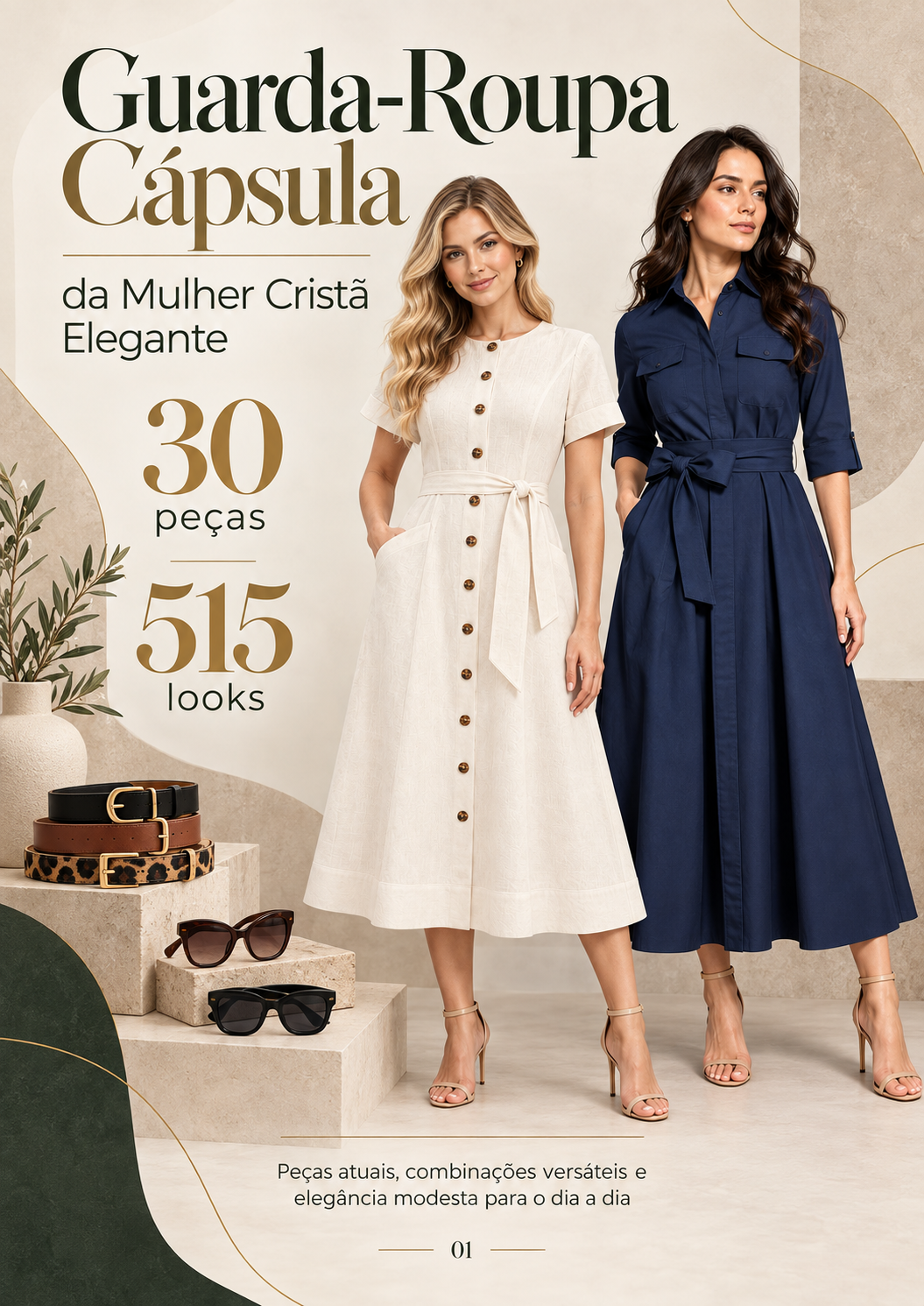 Capa do e-book Guarda-Roupa Cápsula da Mulher Cristã Elegante
