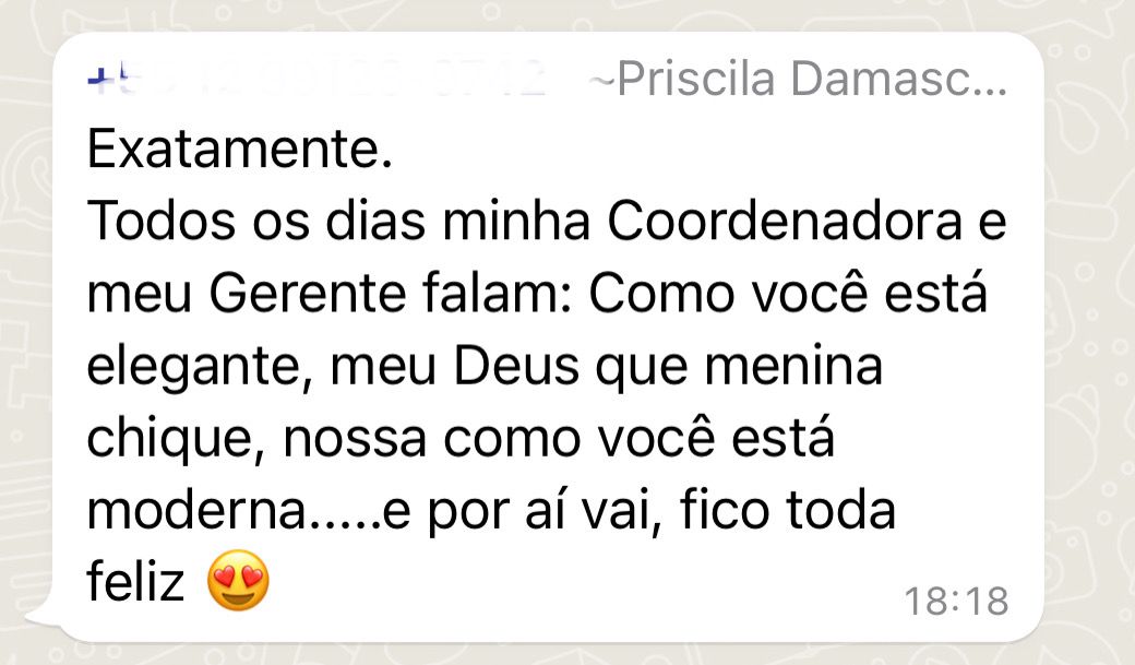 Depoimento de Priscila sobre o curso